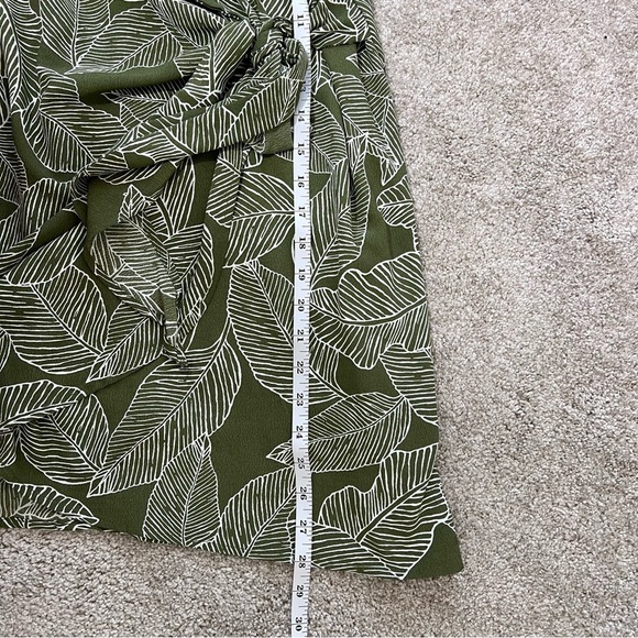 Blu Pepper Spaghetti Strap Square Neck Wrap Green Dress Lg Tropical Resortwear - Picture 10 of 10